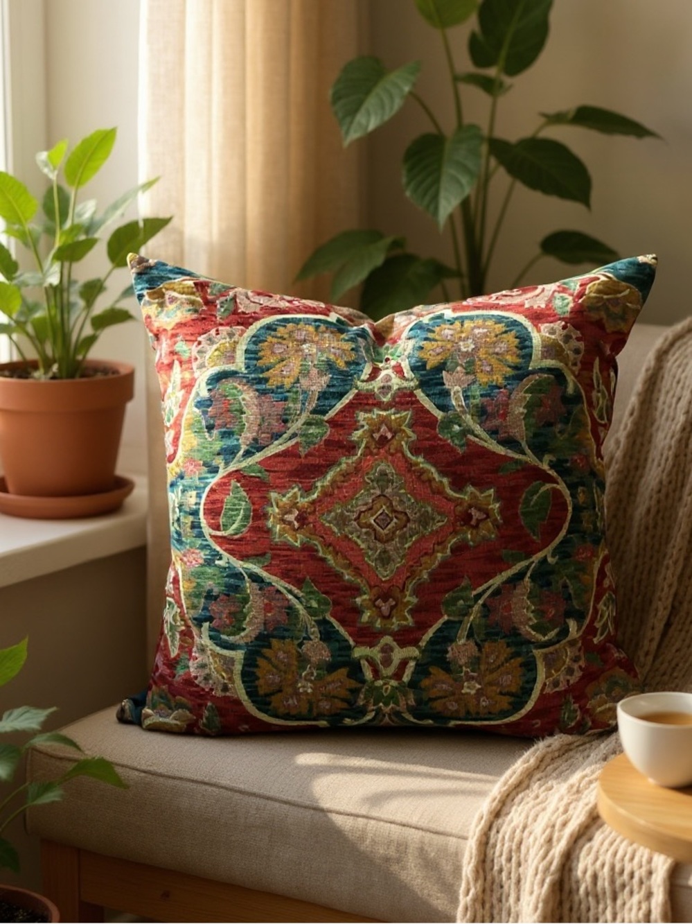 Custom Accent Pillow Cover ( 2 Available) Approx.  24" X 24"